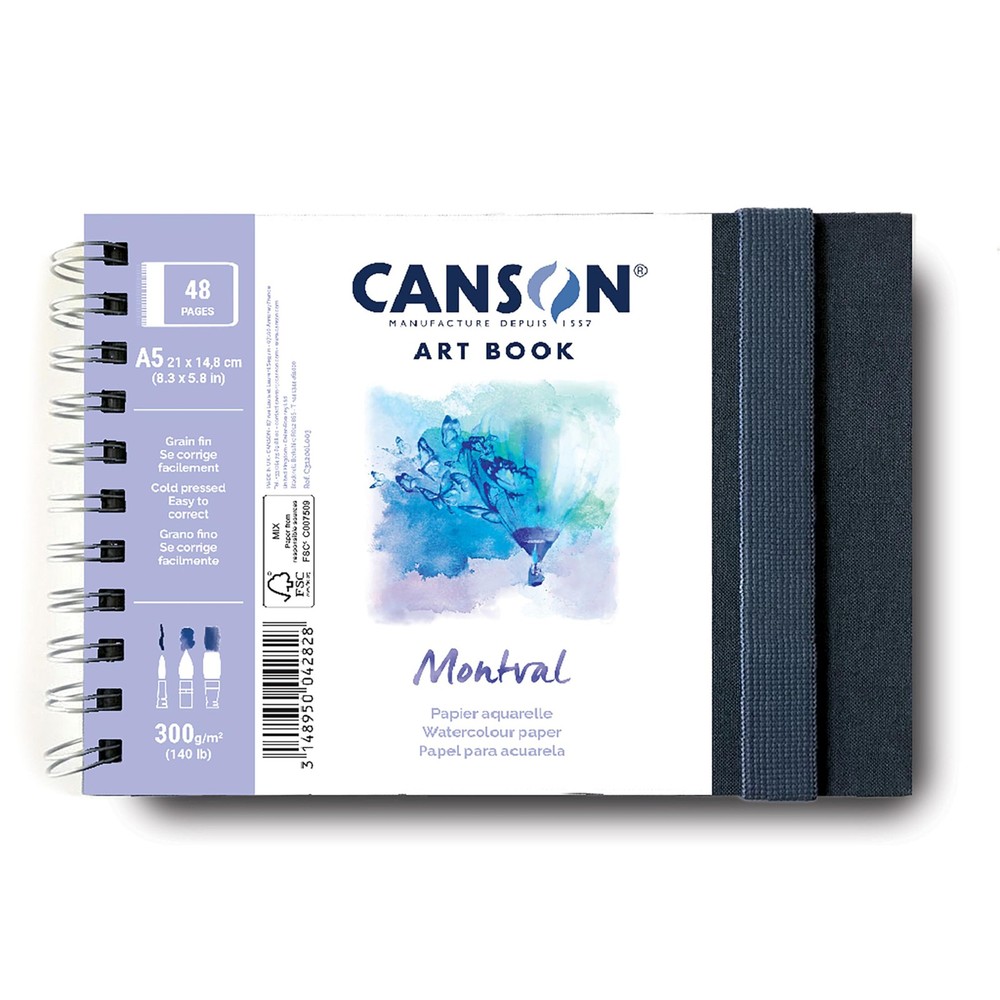 Art Book Watercolor Paper Notebook 8.3×5.8 inches A5 Size Journal White