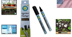 Versatile 2 Pack Garden Marker Pens for Indoor/Outdoor Use – Black Permanent Ink