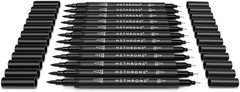 Black Markers for Drawing – Brush Pens with Felt Tips for Artists – Calligraphy