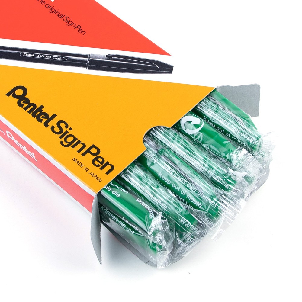 Pentel of America, Ltd S520D Sign Pens, Fiber Tip, Bold Office Product