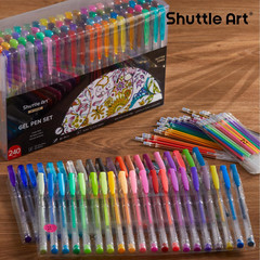 “240 Glitter Gel Pens Set – 120 Colors with Refills”