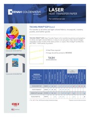 HEAT TRANSFER PAPER TECHNI PRINT EZP NEENAH LASER LIGHT 11″ x 17″