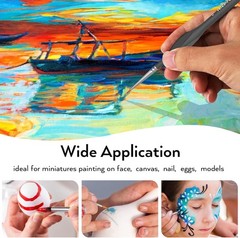 15 Pack Miniature Painting Set, Fine Detail Paint Brushes for Models, Acrylic Wa