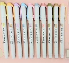 Zebra Mildliner Markers, 5 Colour Set Double Sided Highlighter Markers