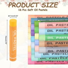 Soft Oil Pastels, Oil Pastel Crayons Blendable(Dark Yellow, Pack of 16)