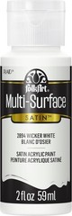 Versatile Multi-Surface Acrylic Craft Paint – 2 oz Bottle in Wicker White Color