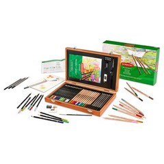 Derwent Academy Wooden Gift Box Complete 30 Count (Pack of 1), darkassorted