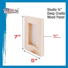 5″ x 7″ Studio 3/4″ Profile Depth Artist Wood Pouring Panel Boards Pack of 5