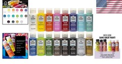Gloss Finish Enamel Craft Paint Set – 16 Colors, 32oz
