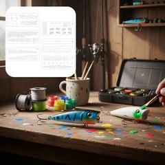 Lure Painting Template PVC Lure Painting Stencil Clear for Anglers
