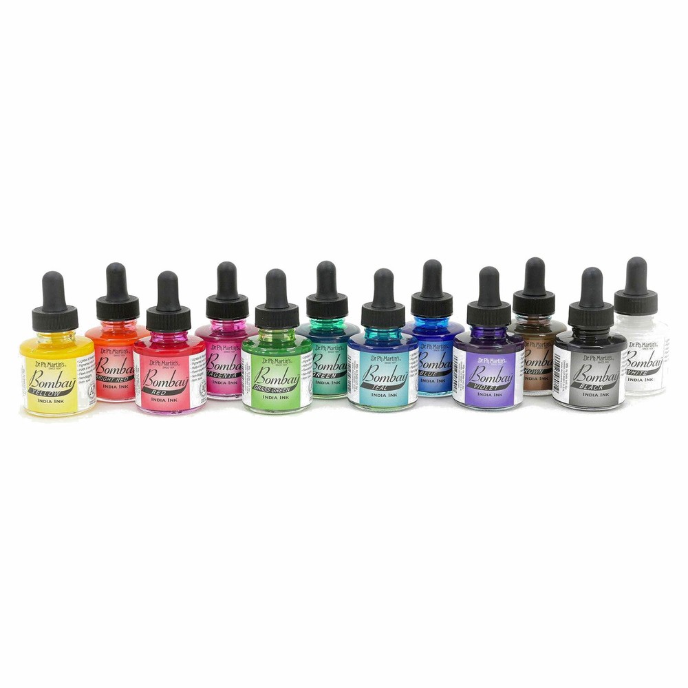 Dr.Ph.Martin’s Bombay India Drawing Ink 30ml Bottle – 24 Available Colours
