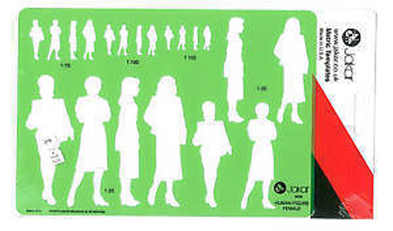 Jakar Template 4648 Human Figure Female People Stencil