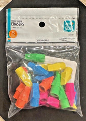 Erasers, Pencil Topper, Colorful, PVC & Latex-Free, 25 Pack, Pen & Gear Company