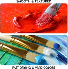 unuaST 14-Color Acrylic Paint Set, 10oz/300ml, Pump, Color Wheel