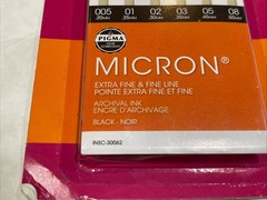 30062 Sakura Pigma Micron Fine Line Marker Pen Set, Black Ink, Set of 6 Pens New