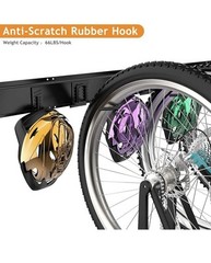 TORACK Bike Storage Rack 6 Racks & 5 Hooks for Garage Wall Mount Black New