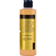 Metallic Acrylic Craft Paint Pure Gold Metallic Finish 8 Fluid Ounces