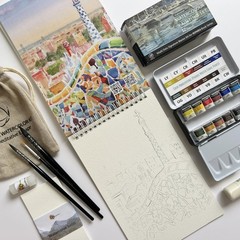 Watercolor Set “Watercolour Trip to Spain”, Painting Kit for Adults, Coloring…