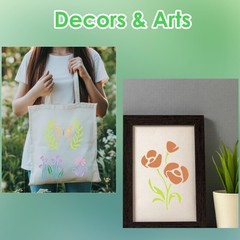 80 Pcs Small Nature Stencils for Painting on Rocks & Wood Slices, 3×3 Inch Re…
