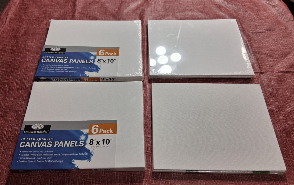 20 New 8 x 10 inch Artist Canvas for Acrylic & Oil Paints Medium Smooth Texture