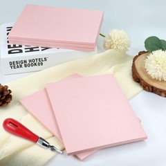 6 Pack 8″x6″ Pale Pink Rubber Stamp Carving Blocks Rubber Carved Brick Soft R…