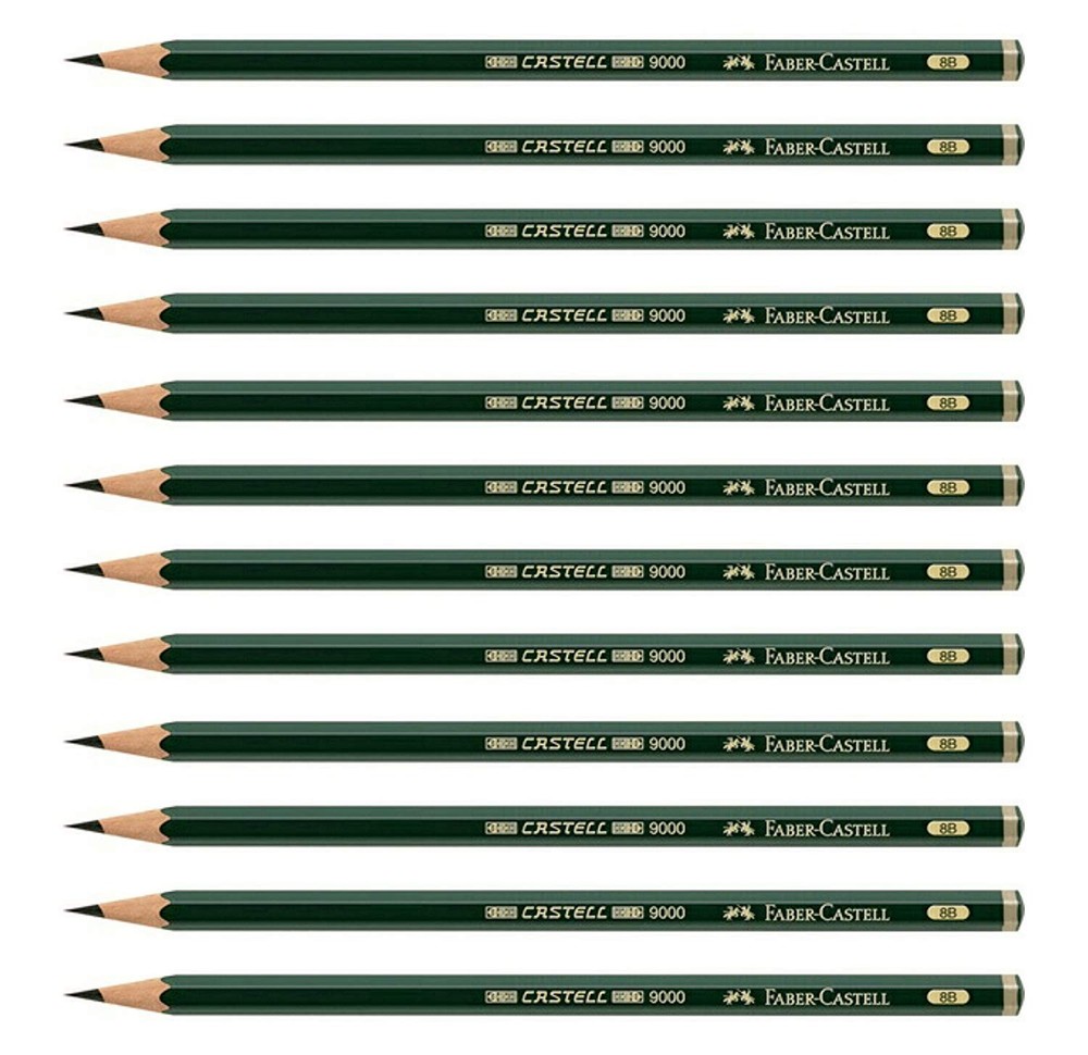 Castell 9000 Graphite Pencils, 8B Pre-Sharpened for Sketching, Shading, and D…