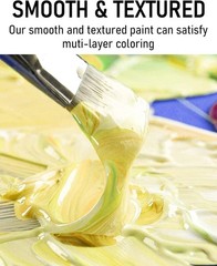 Huge 69oz Bulk Acrylic Paint – 6 Basic Colors, Fade Resistant, Kid & Adult Safe