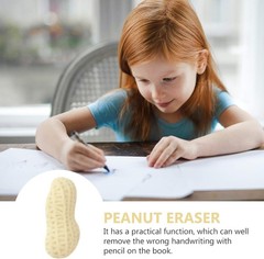 25pcs Peanut Eraser Funny Decorations Students Erasers 1.5X3.7CM, As Shown