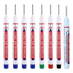8Pcs 20mm Deep Hole Long Nib Head Markers For Metal Perforating Pen Woodworking