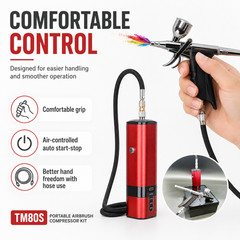 Portable Airbrush Kit with Compressor Dual Action Airbrush Paint Spray Set