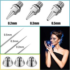 For Airbrushes Spray Gun 0.2/0.3/0.5mm Airbrush Nozzle Needle Replacement Parts