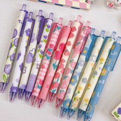 4Pcs Black 0.5mm Retractable Gel Ink Pens Vibrant Colours Smooth Writing Pen