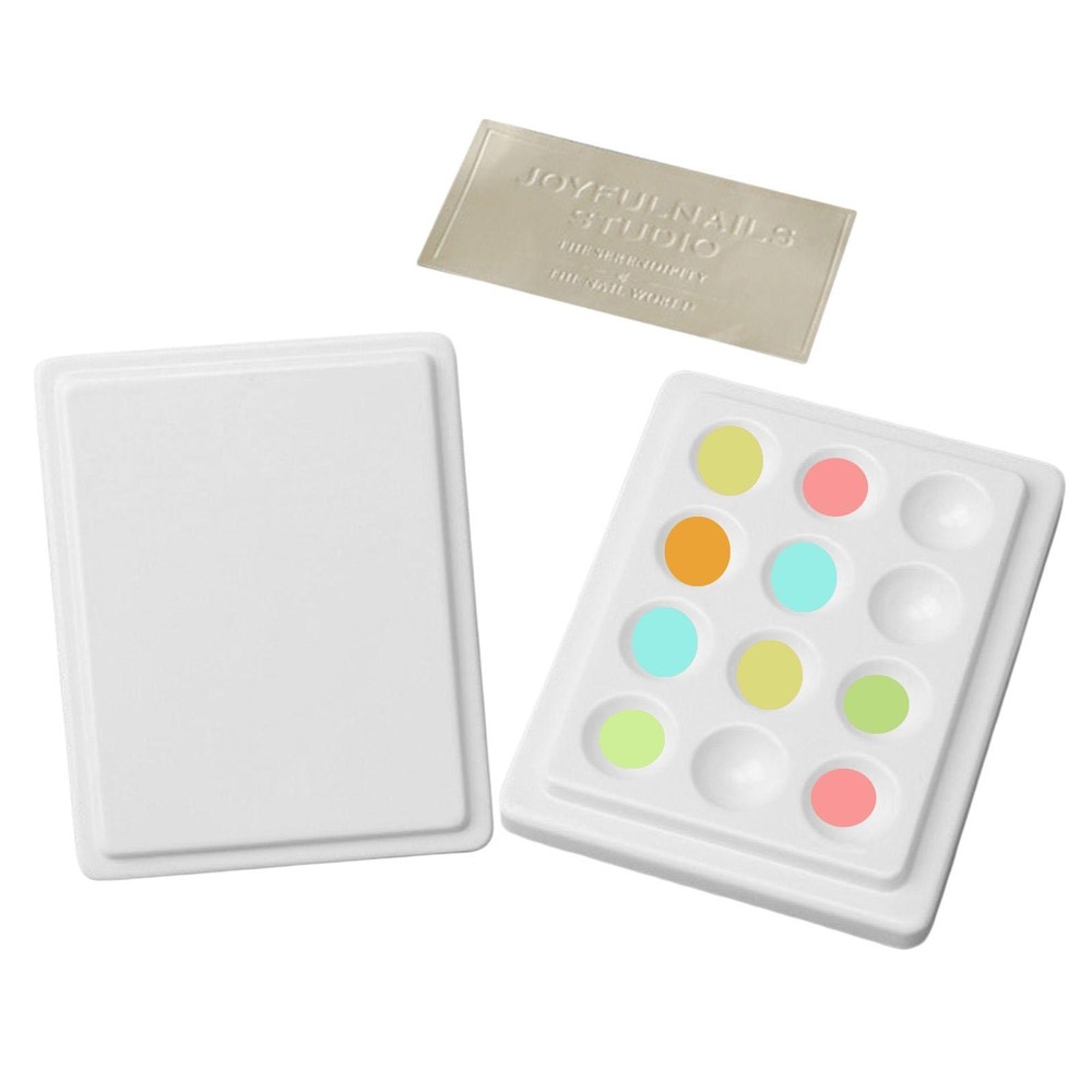 Ceramic Palette Rectangle Paint 12 Large Watercolor Acrylic Palette