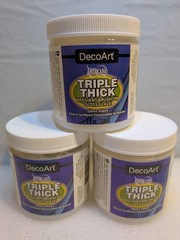 DecoArt Triple Thick Brilliant Brush-On Gloss Glaze-8oz Tub – Lot of 3