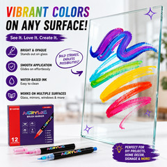 36 Colors Acrylic Paint Markers Paint Pens Kids Drawing Rock Painting Crafts US