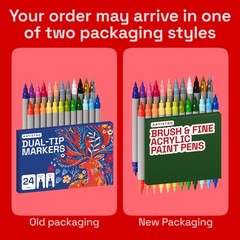 Acrylic Paint Pens for Rock Painting Set of 24 Extra Fine Point Non-toxic Paint