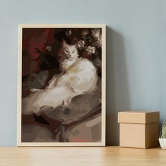 Paint by Numbers for Adults Beginner, Lazy Cat Adult Paint by Number Kits on Ca