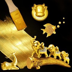Metallic Gold Acrylic Paint, 120ML Pearlescent Effect, Non-Toxic, For Crafts & A