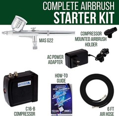 Versatile Airbrushing System with Mini Compressor – Crafts & Cake Decorating Kit