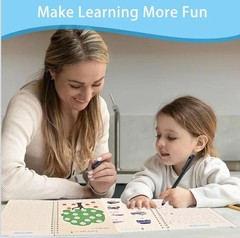 Handwriting Book Practice for Kids,Reusable Grooved Handwriting Books