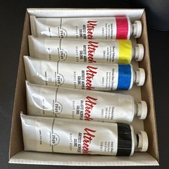 Vintage NEW UTRECHT Artist Acrylic Color Set Theory 5 Tubes 59 ml