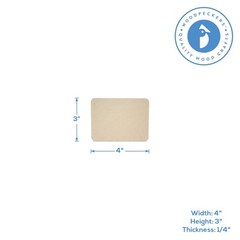 Wood Rectangle Plaque 4″, 1/4 Thick Rounded Edged Blank Wood Sign | Woodpeckers