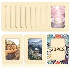 20 PCS Wooden Picture Frames for Crafts DIY Wood Picture Frames Unfinished So…