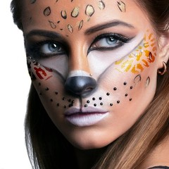 CODOHI 50 Pcs Face Paint Stencils, Body 4.7 inches x 3 inches, translucent