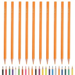 Orange Yellow Color Drawing Pencils for Adult Coloring Books, 10 Pcs