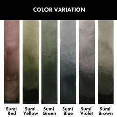 Kuretake GANSAI TAMBI SUMI 2.65 Ounce (Pack of 1), Lebendige, wärmere Farben