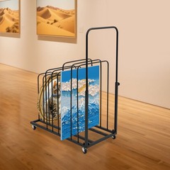 Art Canvas Storage Rack with Wheels Rolling Art Canvas Organizer for Art Studio