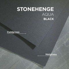 Stonehenge Aqua Black Medium Weight Pad, 140lb, Coldpress, 9 x 12 Inches, 15 …