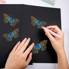 100 Sheets Black Sketch Drawing Paper Heavyweight 150 GSM /100 Lbs Artist Dra…