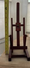Adjustable Wooden Tabletop Artist Easel Display Stand Brass Tone Hardware 13”
